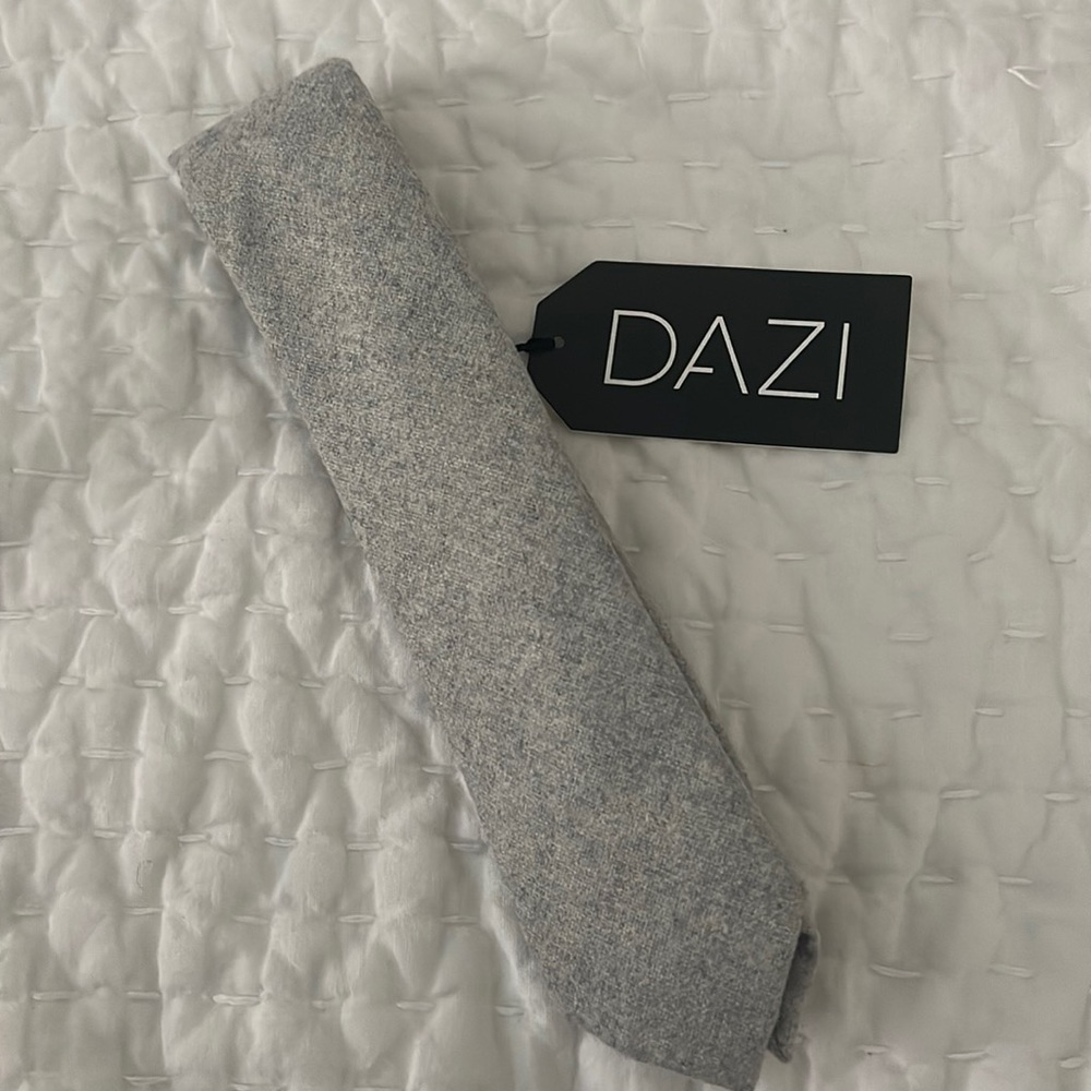 Gray DAZI skinny tie